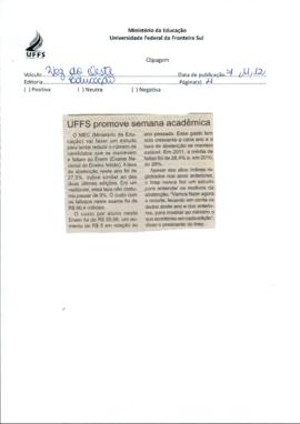 UFFS promove semana acadêmica