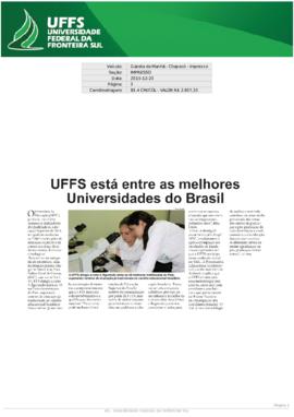 UFFS está entre as melhores universidades do Brasil