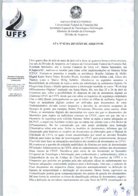 Ata de reunião sobre os sistemas informatizados da UFFS
