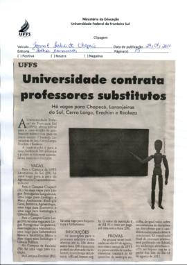 UFFS contrata professores substitutos