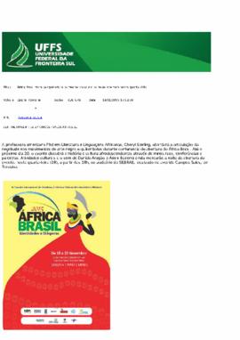 África Brasil trará pesquisadora norte americana em noite de abertura