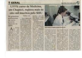 Curso de Medicina, em Chapecó, registra mais de oito mil inscritos pelo SiSU