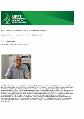 João Pedro conclama reitor Martinho Kelm à luta pela UFFS em Ijuí