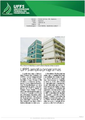 UFFS amplia programas