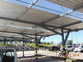 Construção da cobertura de veículos oficiais no Campus Passo Fundo