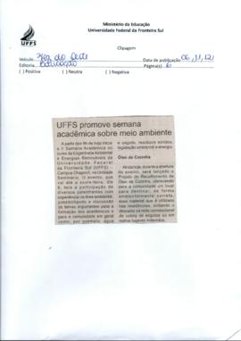 UFFS promove semana acadêmica sobre meio ambiente