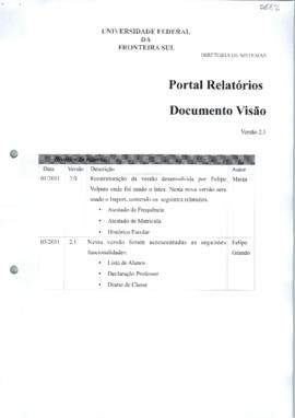 Portal Relatórios - Documento Visão