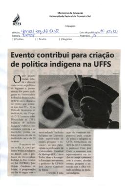 Evento contribui para a criação de política indígena na UFFS