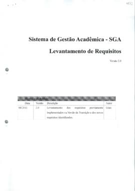 Levantamento de requisitos - SGA