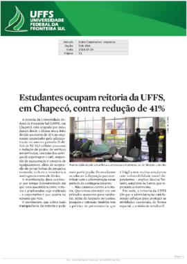 Estudantes ocupam Reitoria da UFFS em Chapecó
