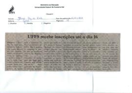 UFFS recebe inscrições até o dia 16