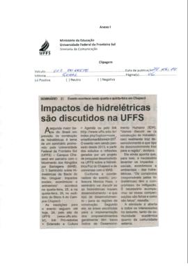 Impactos de hidrelétricas são discutidos na UFFS