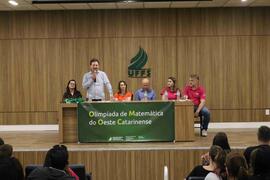 Entrega da premiação da Olimpíada de Matemática do Oeste Catarinense
