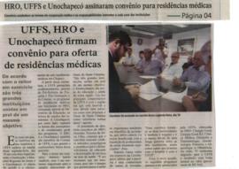 UFFS, HRO e Unochapecó firmam convênio para oferta de residências médicas