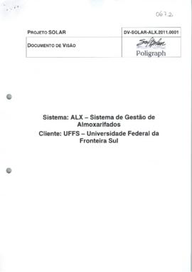Documento de Visão-Sistema ALX