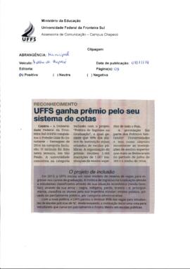 UFFS ganha prêmio pelo seu sistema de cotas