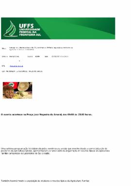 Laranjeiras - 1ª Feira Regional de Mulheres da Agricultura Familiar Camponesa