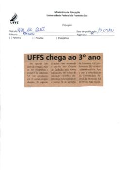 UFFS alcança seu 3° ano de criação