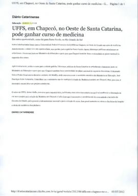 UFFS em Chapecó pode ganhar curso de medicina
