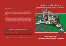 Folder Universidade Pública Federal Mesorregião Fronteira do Mercosul