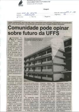 Comunidade pode opinar sobre futuro da UFFS