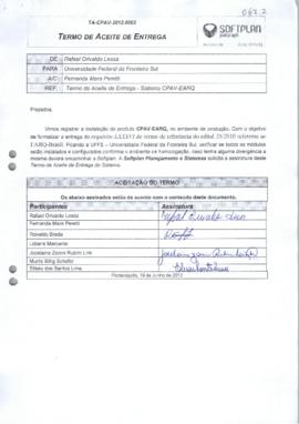 Termo de Aceite de Entrega CPAV-e-ARQ Brasil