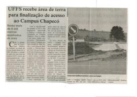 UFFS recebe área de terra para finalização do acesso ao Campus Chapecó