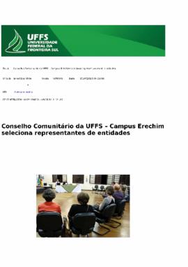 Conselho Comunitário do Campus Erechim seleciona representantes de entidades