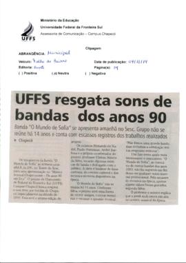 UFFS resgata sons de bandas dos anos 90