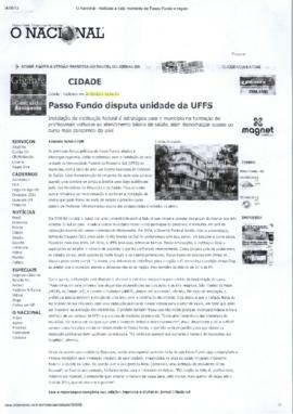 Passo Fundo disputa Unidade da UFFS