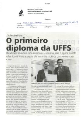 O primeiro diploma da UFFS