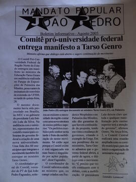 Comitê Pró-Universidade entrega manifesto a Tarso Genro