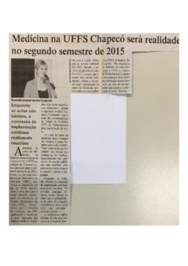 Medicina na UFFS Chapecó será realidade no 2º semestre de 2015