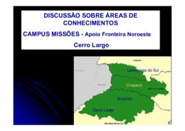 Discussão sobre áreas de conhecimentos Campus Missões